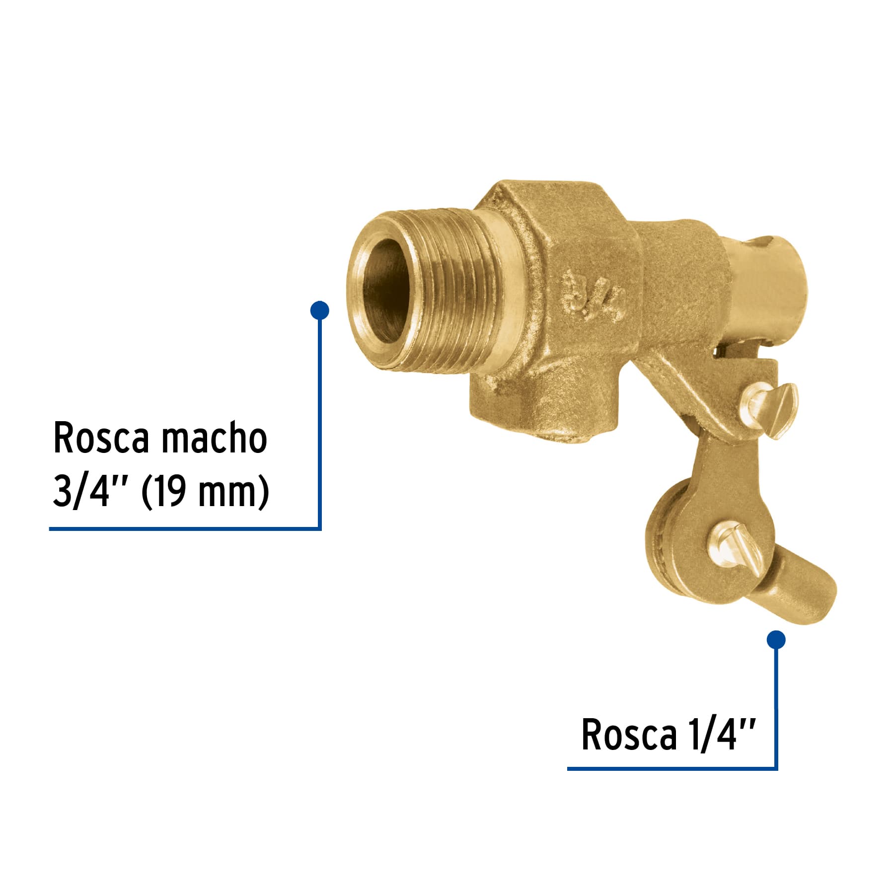 Válvula de flotador de latón 3/4", reforzada, FOSET