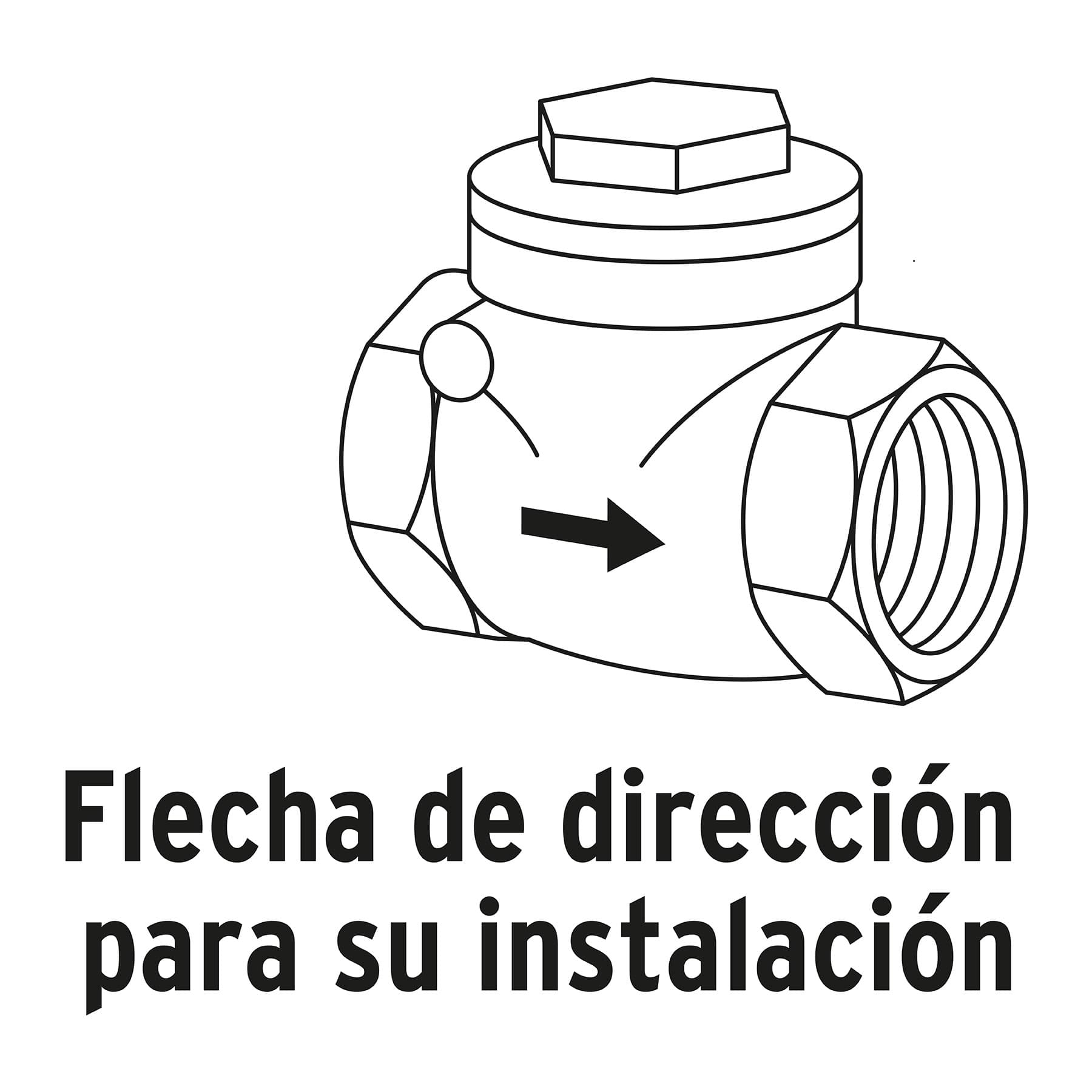Válvula check horizontal de latón, 3/4", FOSET