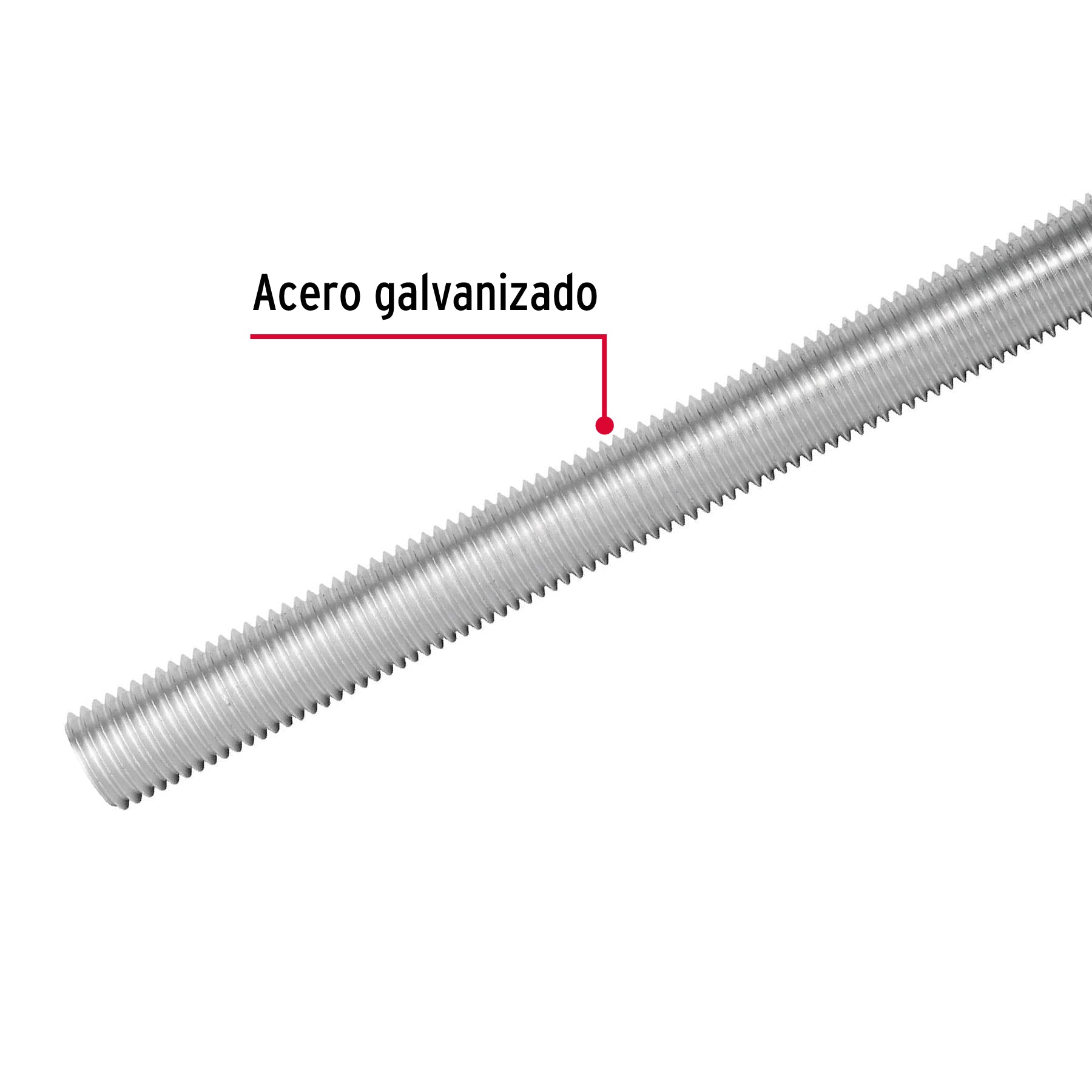 Varilla roscada de 1 m x 1/2", FIERO