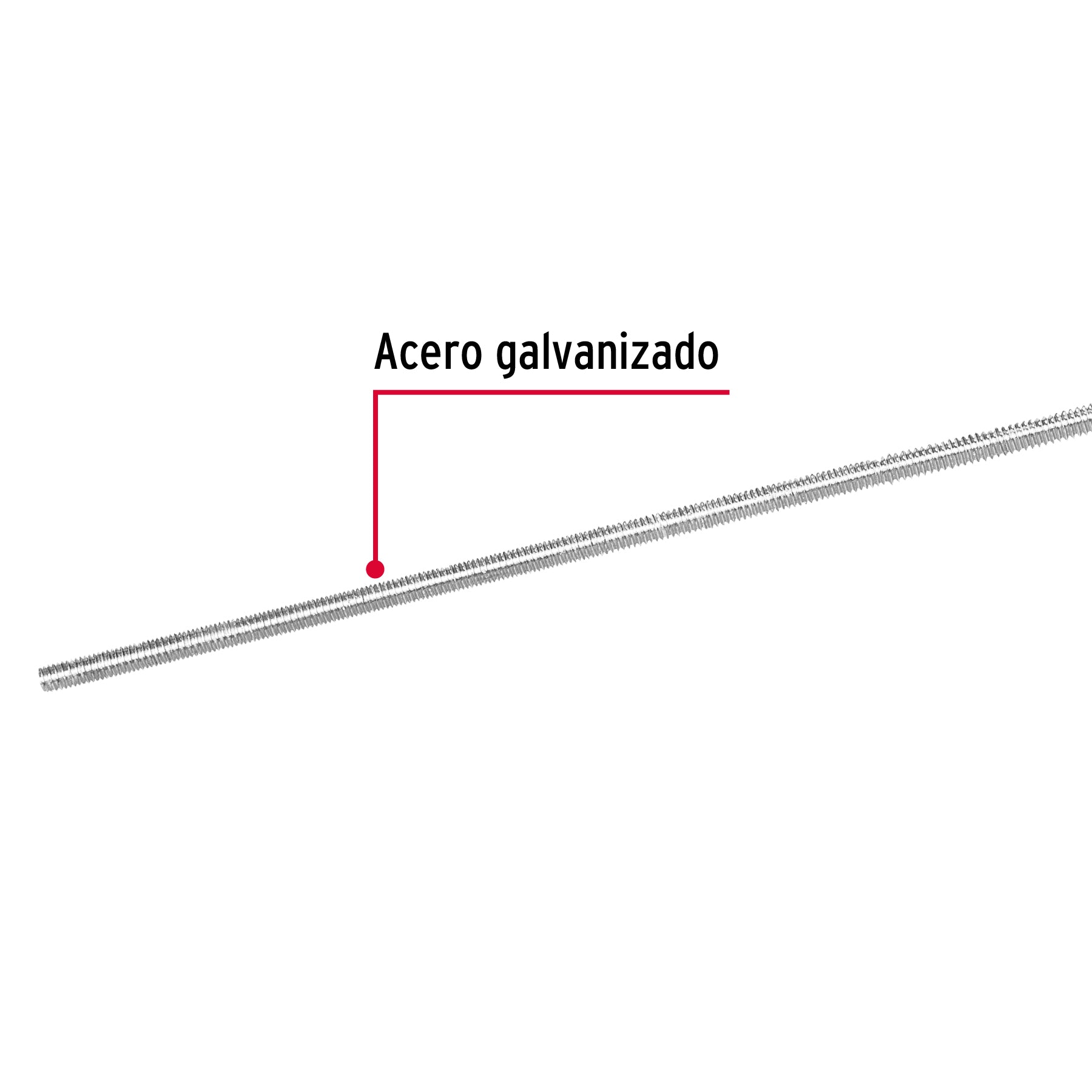 Varilla roscada de 1 m x 1/4", FIERO