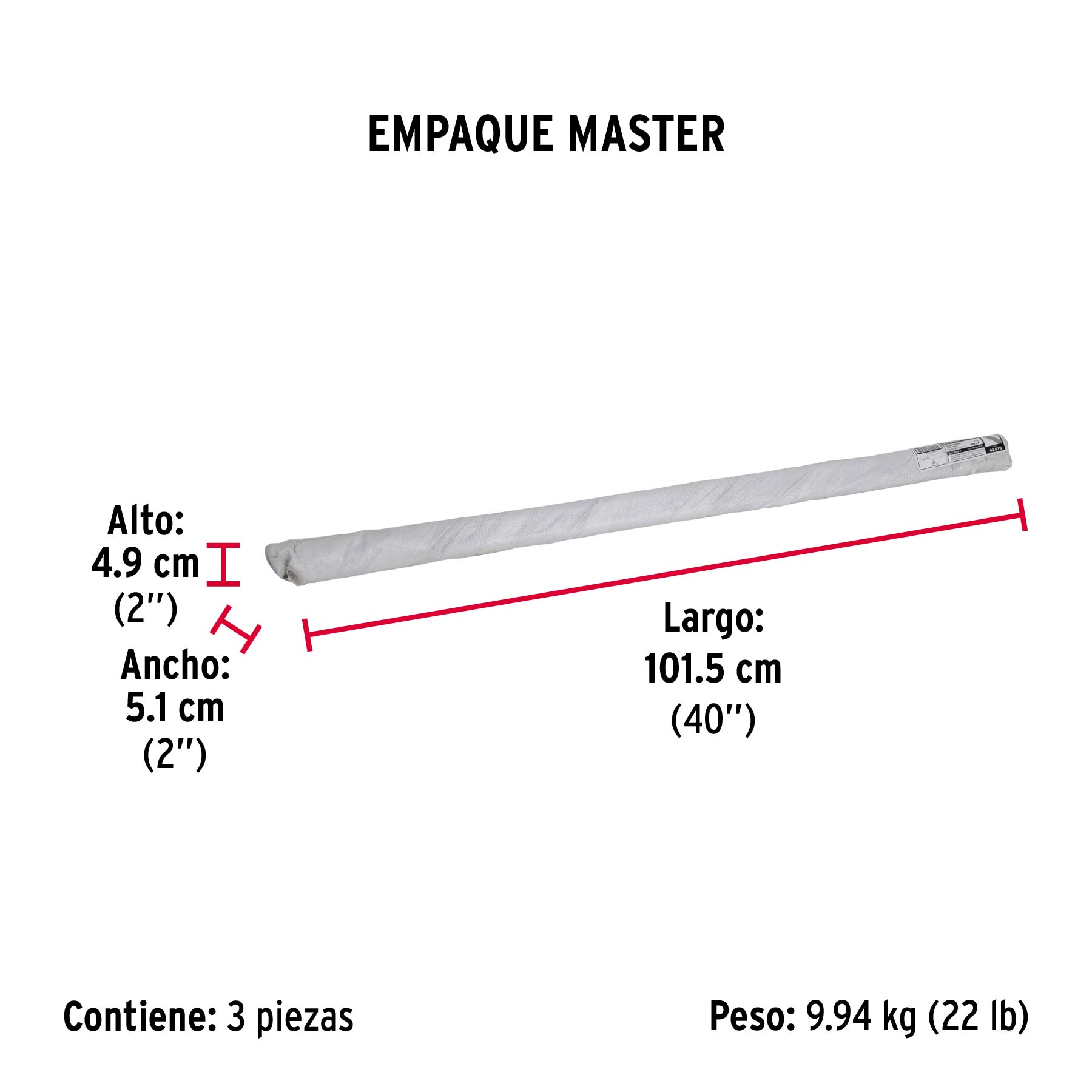 Varilla roscada de 1 m x 1", FIERO - Empaque