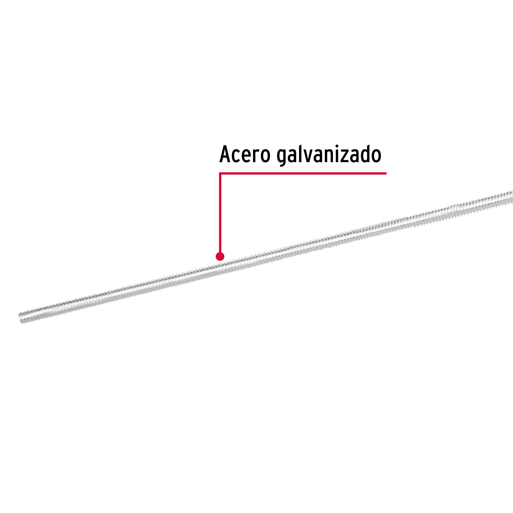 Varilla roscada de 1 m x 3/16", FIERO