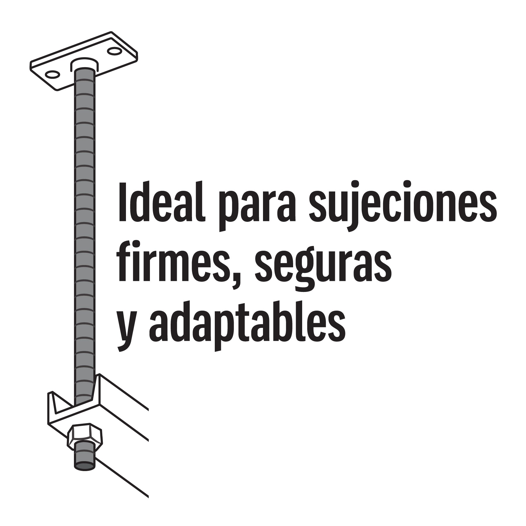 Varilla roscada de 1 m x 3/4", FIERO
