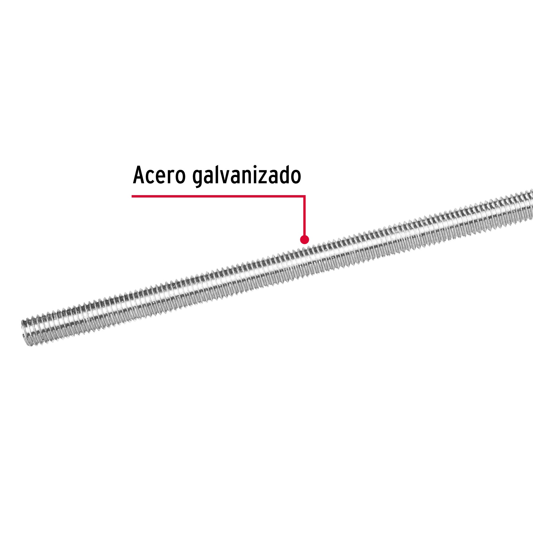 Varilla roscada de 1 m x 3/4", FIERO