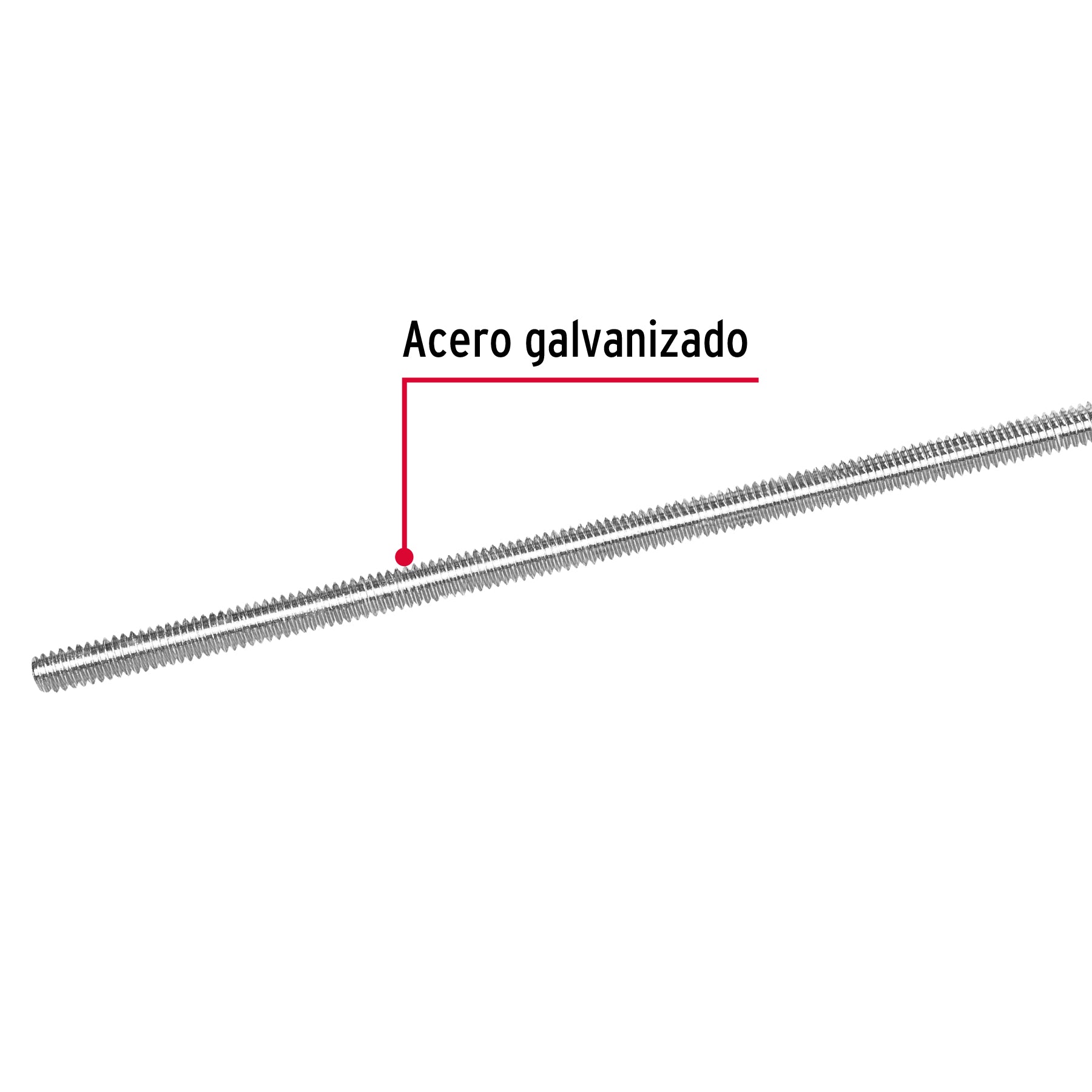 Varilla roscada de 1 m x 3/8", FIERO