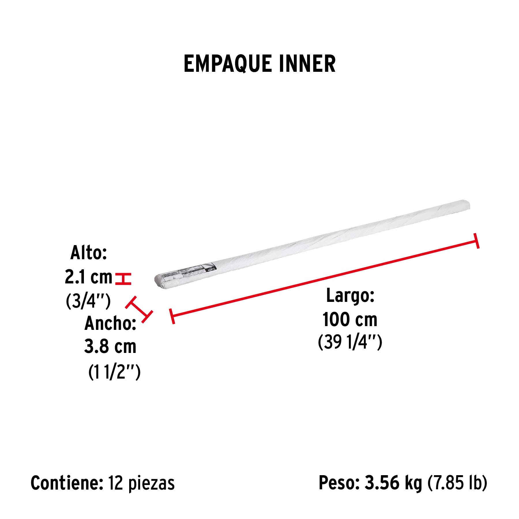 Varilla roscada de 1 m x 5/16", FIERO - Empaque