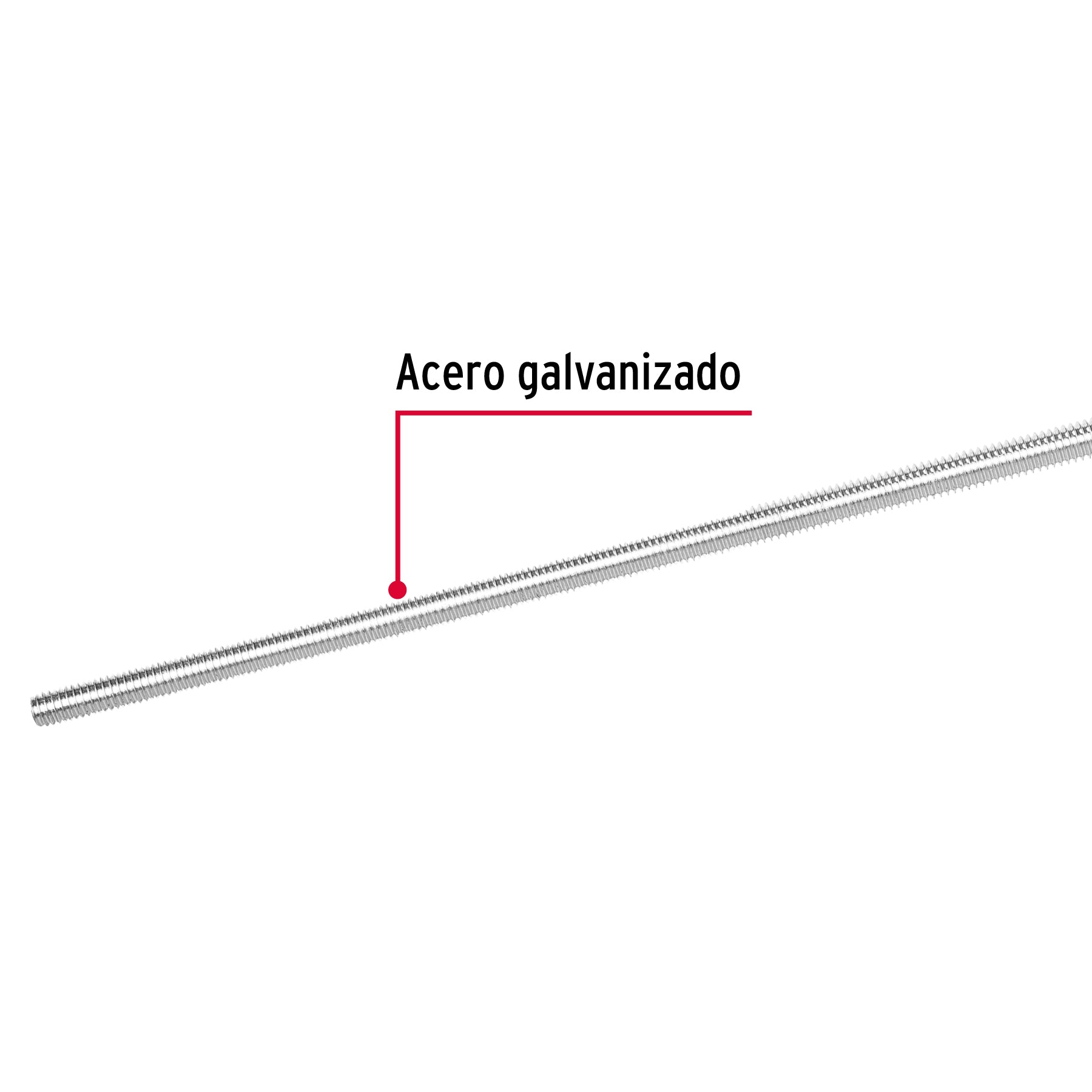 Varilla roscada de 1 m x 5/16", FIERO