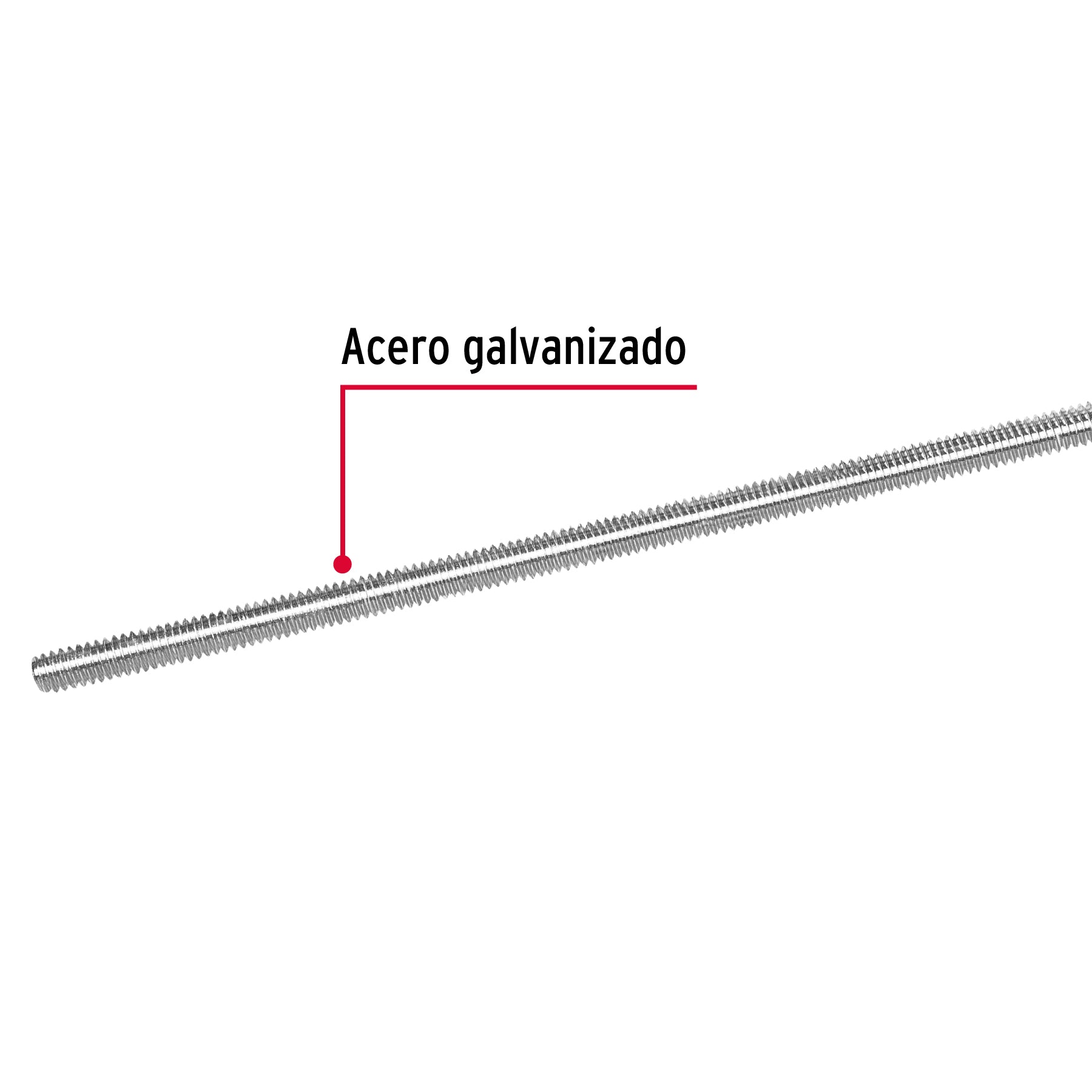 Varilla roscada de 1 m x 7/16", FIERO