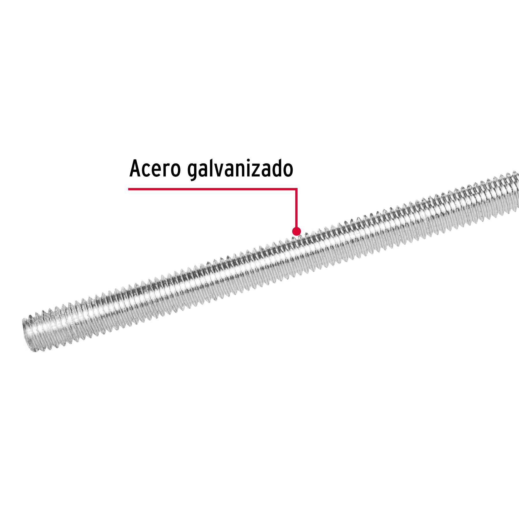 Varilla roscada de 1 m x 7/8", FIERO