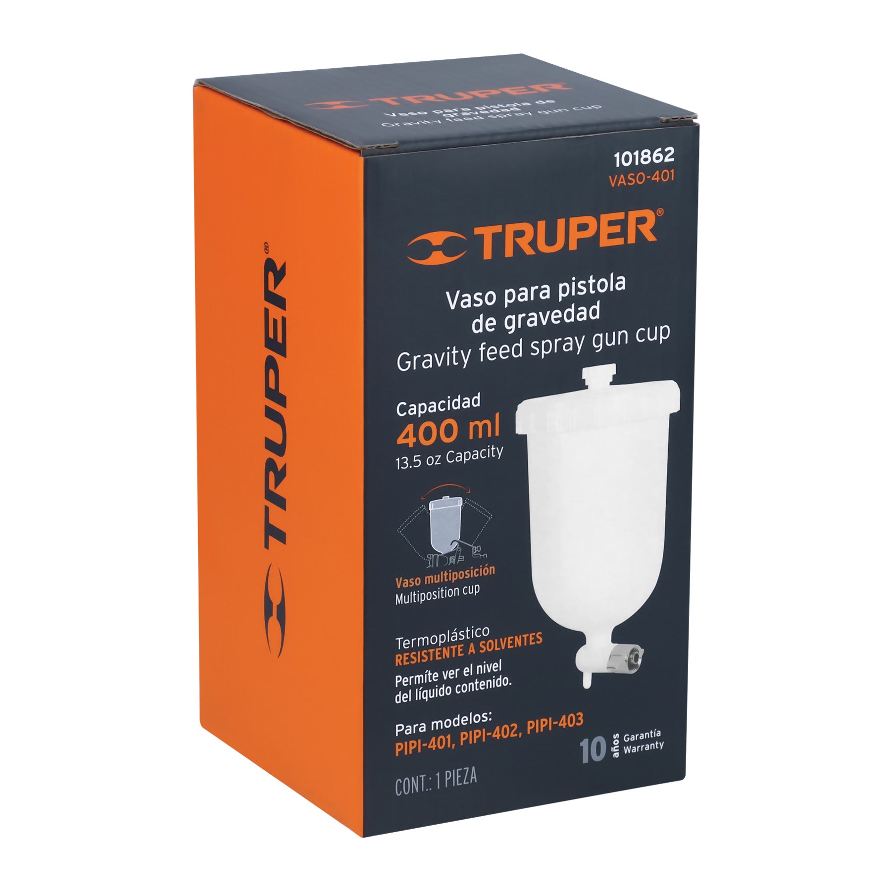 Vaso plástico de repuesto para PIPI-401/402/403, TRUPER