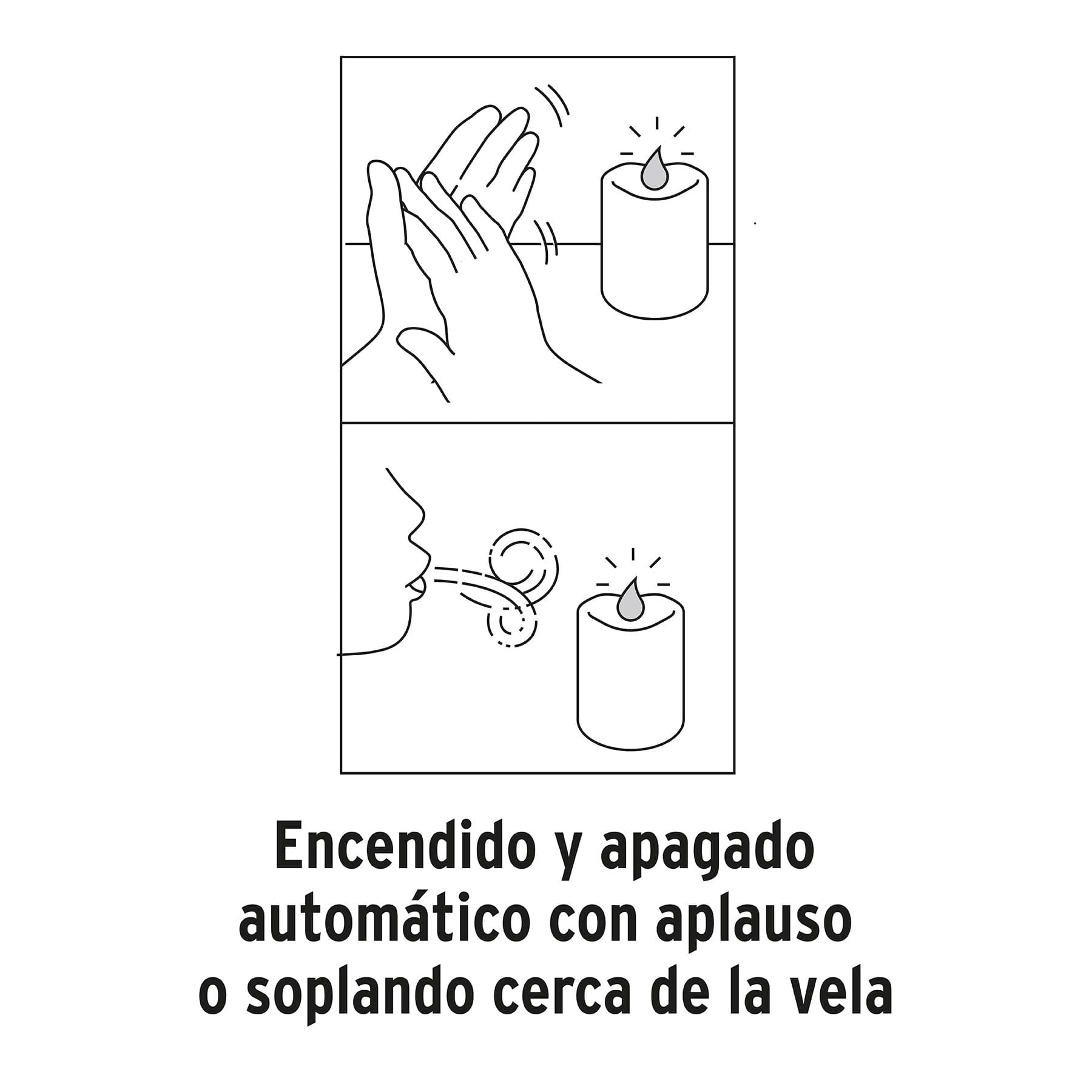 Vela de LED con sensor con 2 pilas AA, VOLTECK