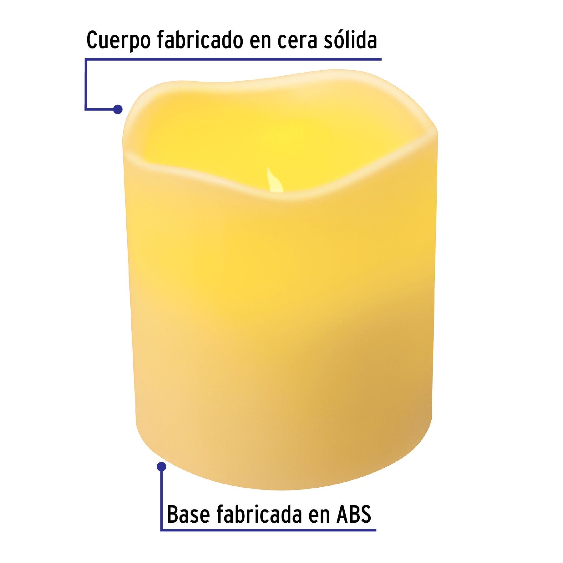 Vela de LED con sensor con 2 pilas AA, VOLTECK