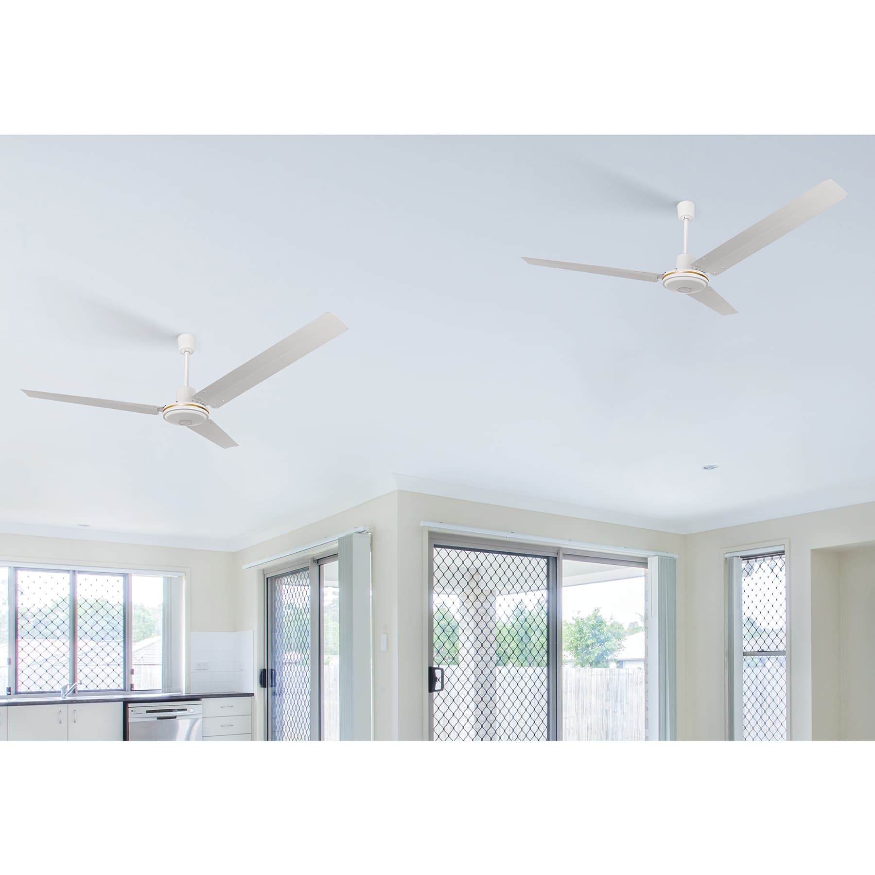 Ventilador de techo para interior, 56", blanco, VOLTECK