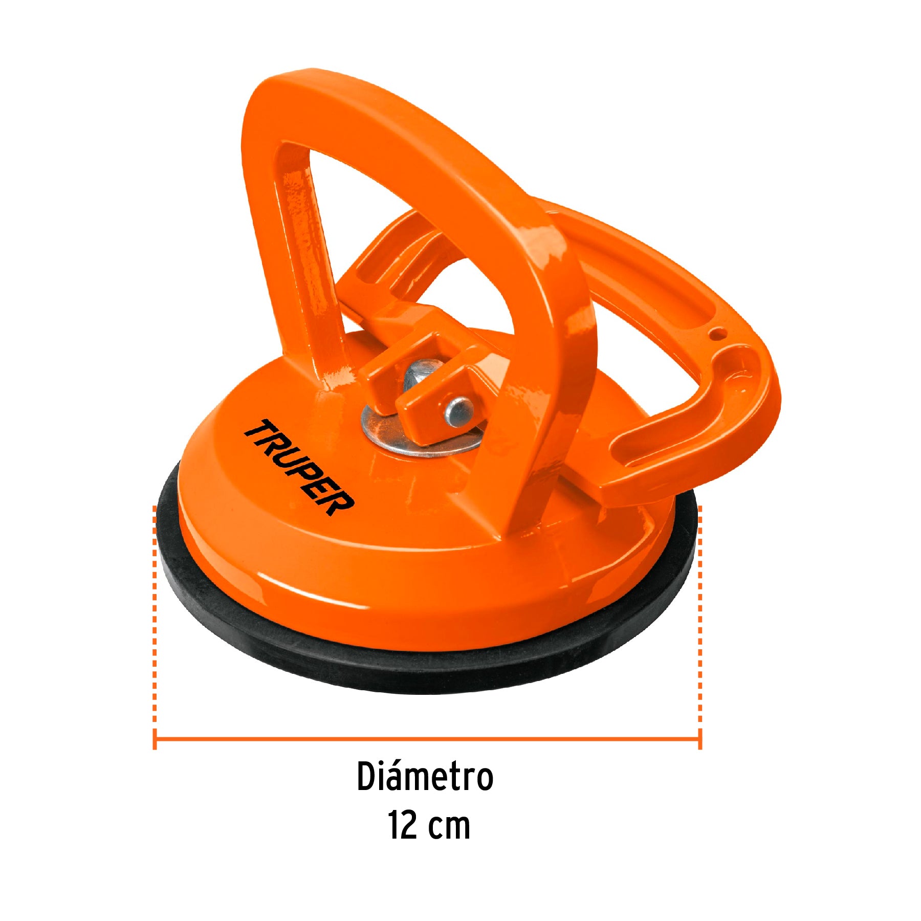 Ventosa de aluminio para vidrio, 1 copa de succión, TRUPER