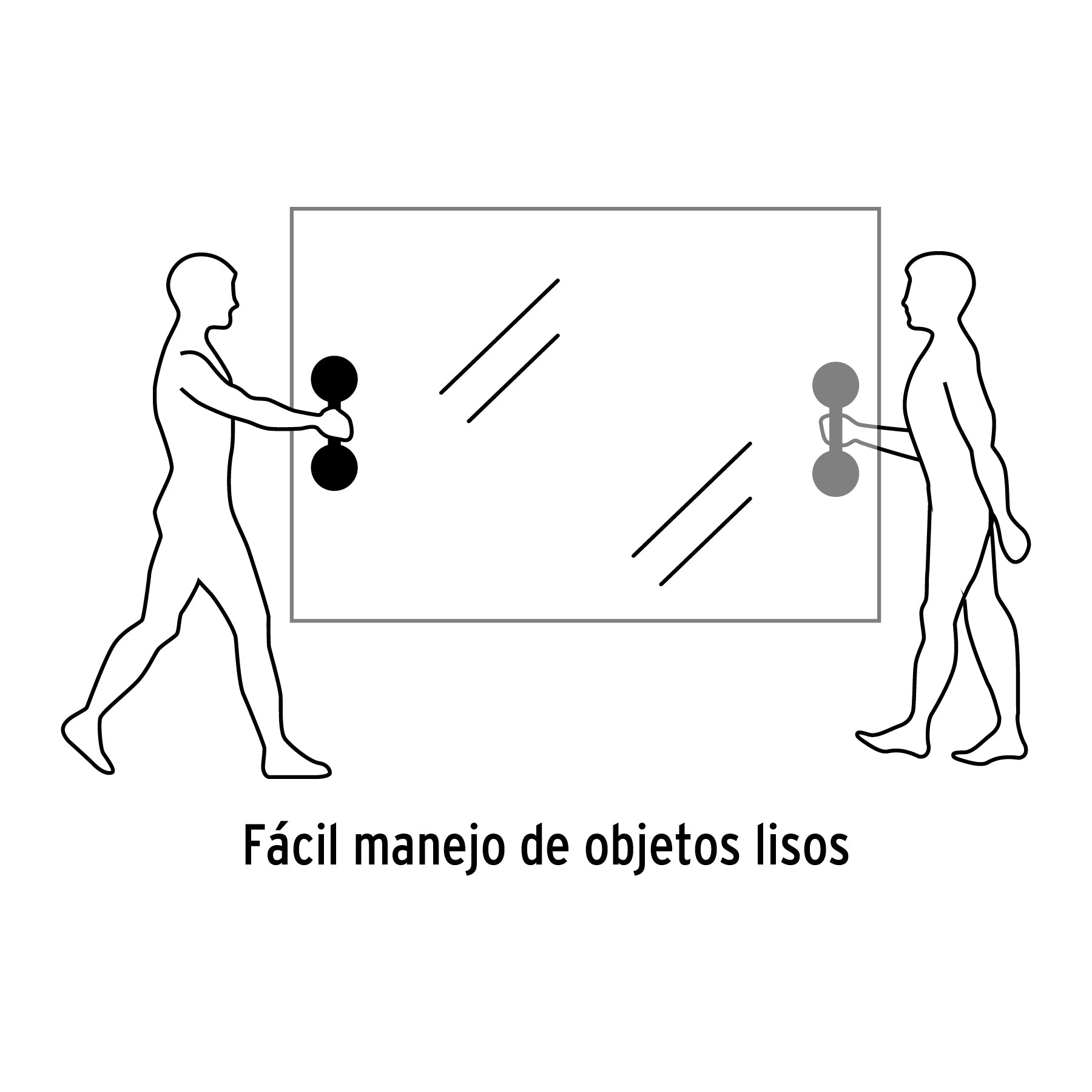 Ventosa de plástico para vidrio, 2 copas de succión, PRETUL