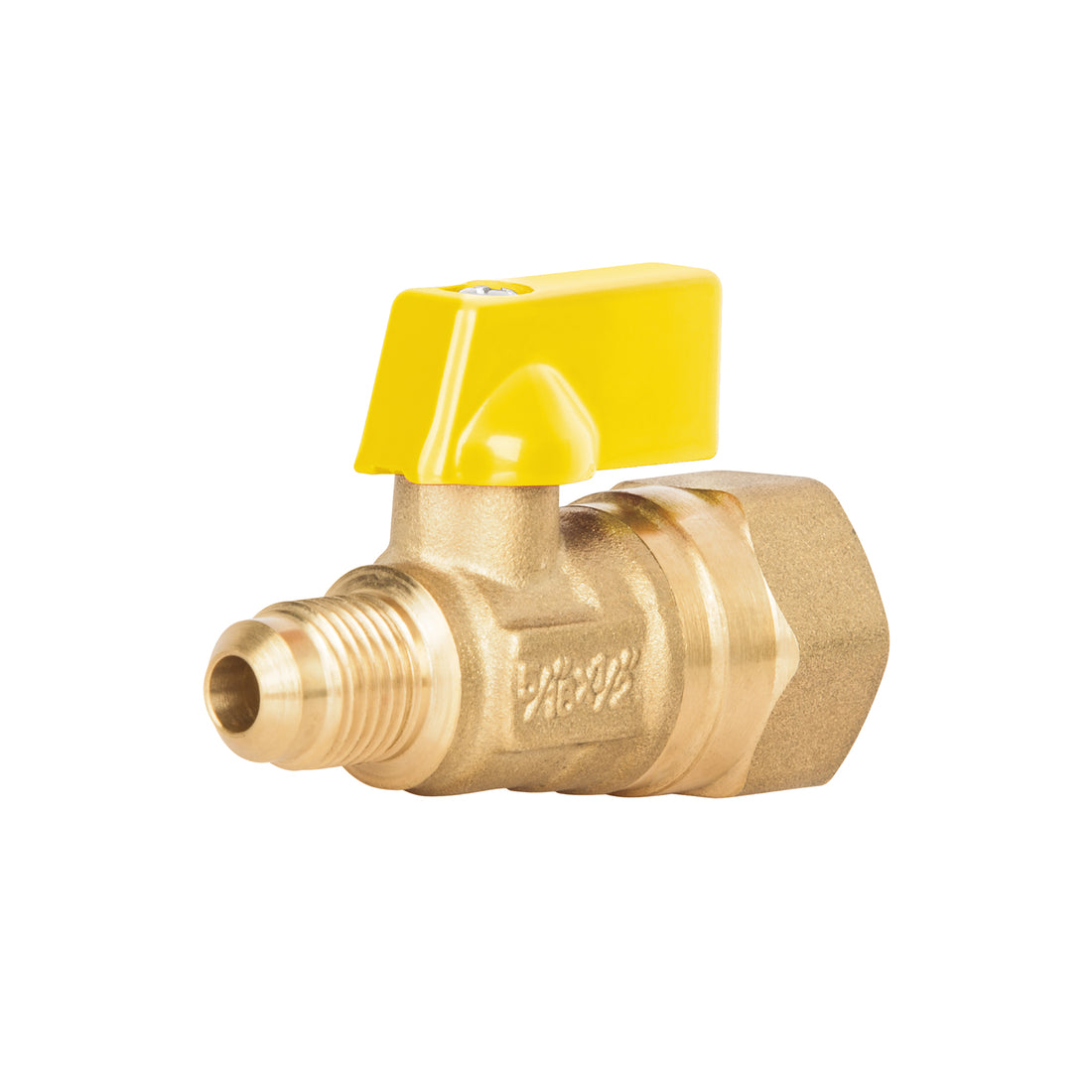 Válvula de control de latón para gas, 5/16" x 1/2", FOSET