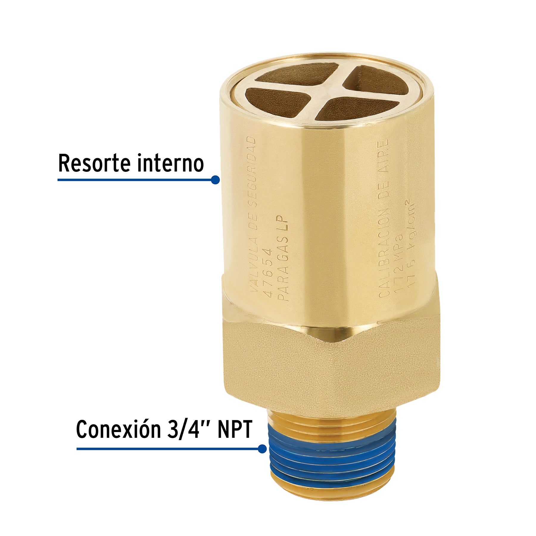 Válvula externa de seguridad para tanque estacionario,3/4"