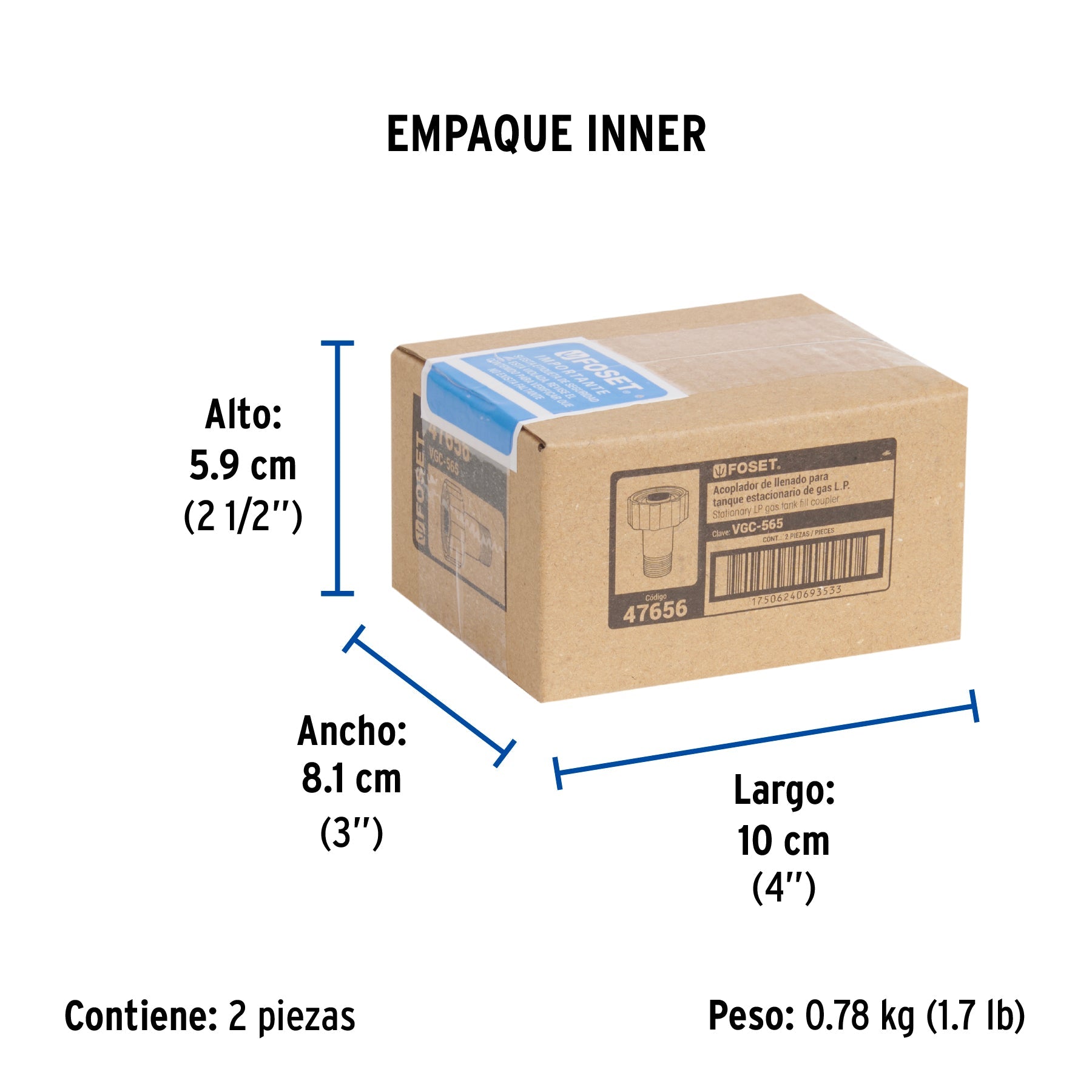 Acoplador de llenado para tanque estacionario de gas LP - Empaque