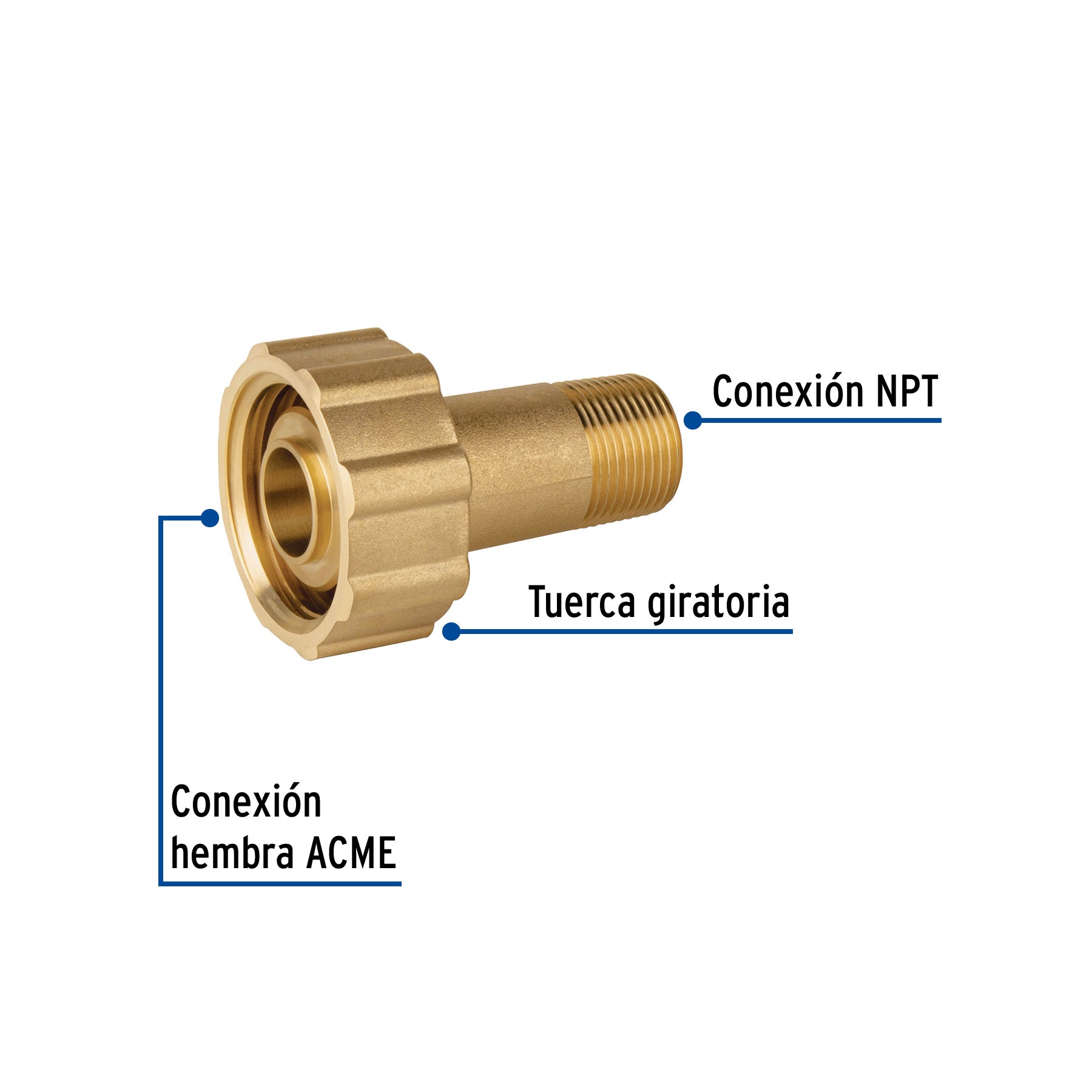 Acoplador de llenado para tanque estacionario de gas LP