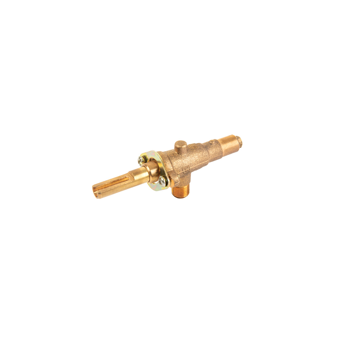 Válvula horizontal de latón 1/8" para gas LP, sin maneral