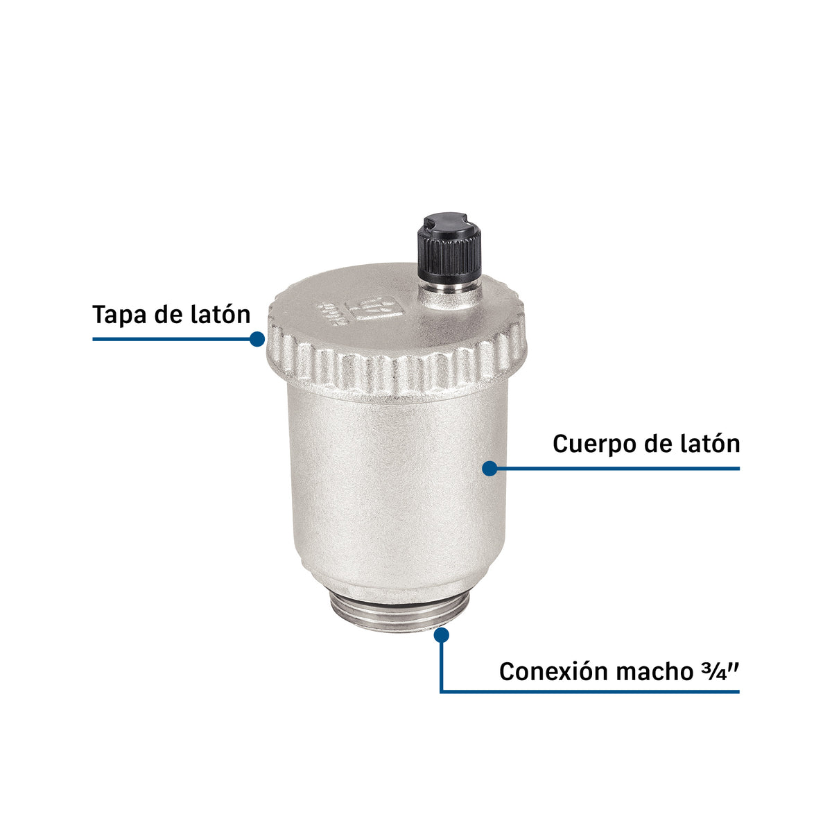 Válvula de purga de aire de 3/4", FOSET