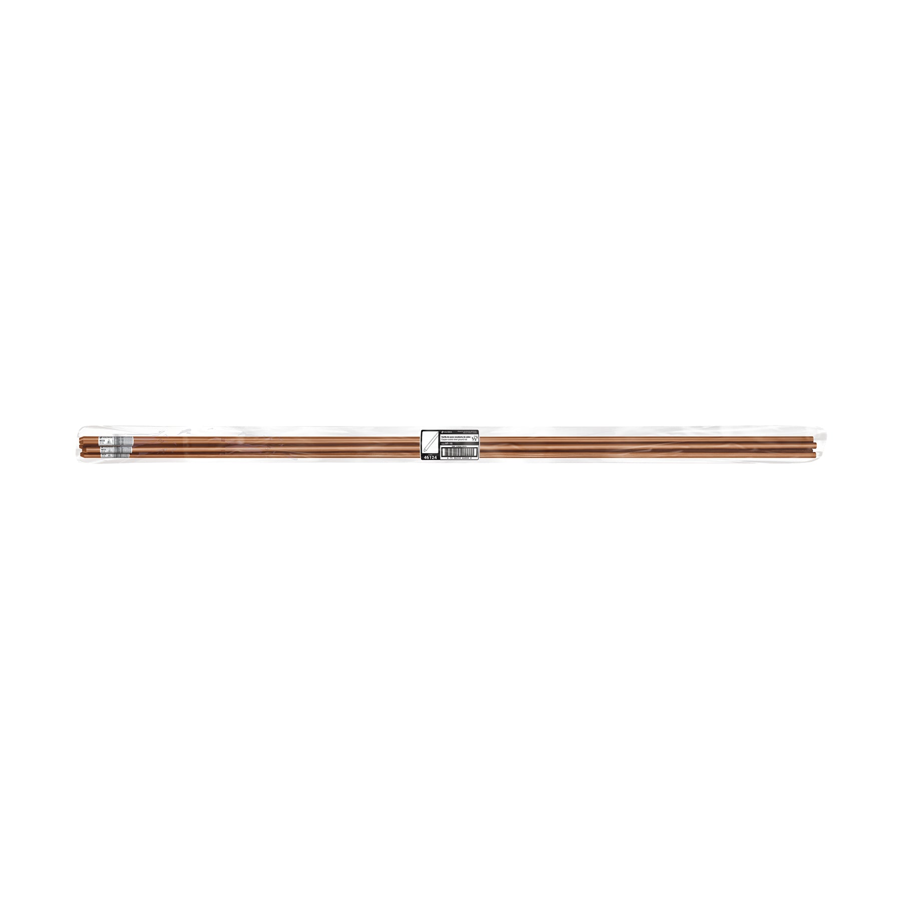 Varilla de 1.5 m, acero revestido de cobre, de 1/2" VOLTECK