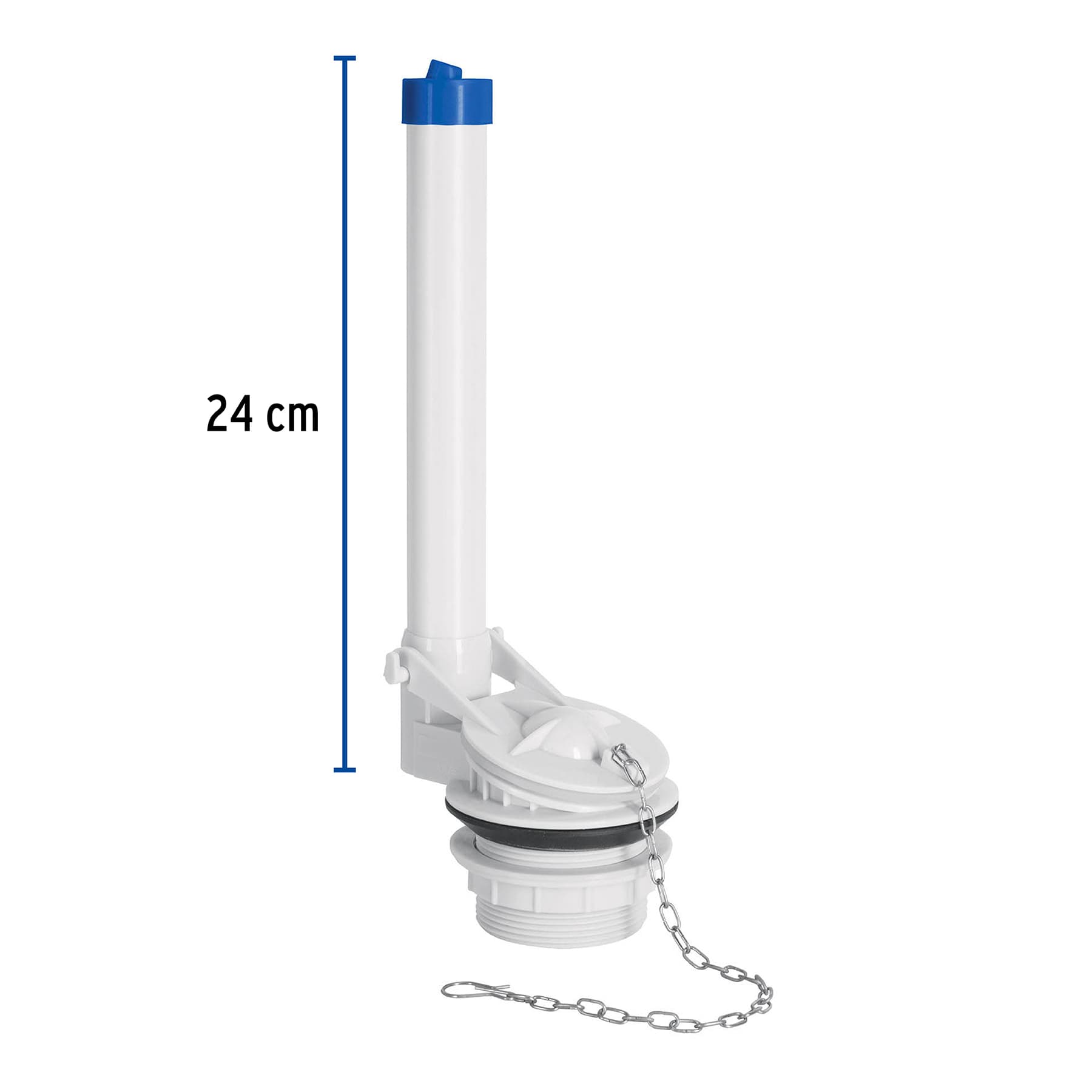 Válvula de descarga 2" para WC de 2 pzas, cadena inox, FOSET