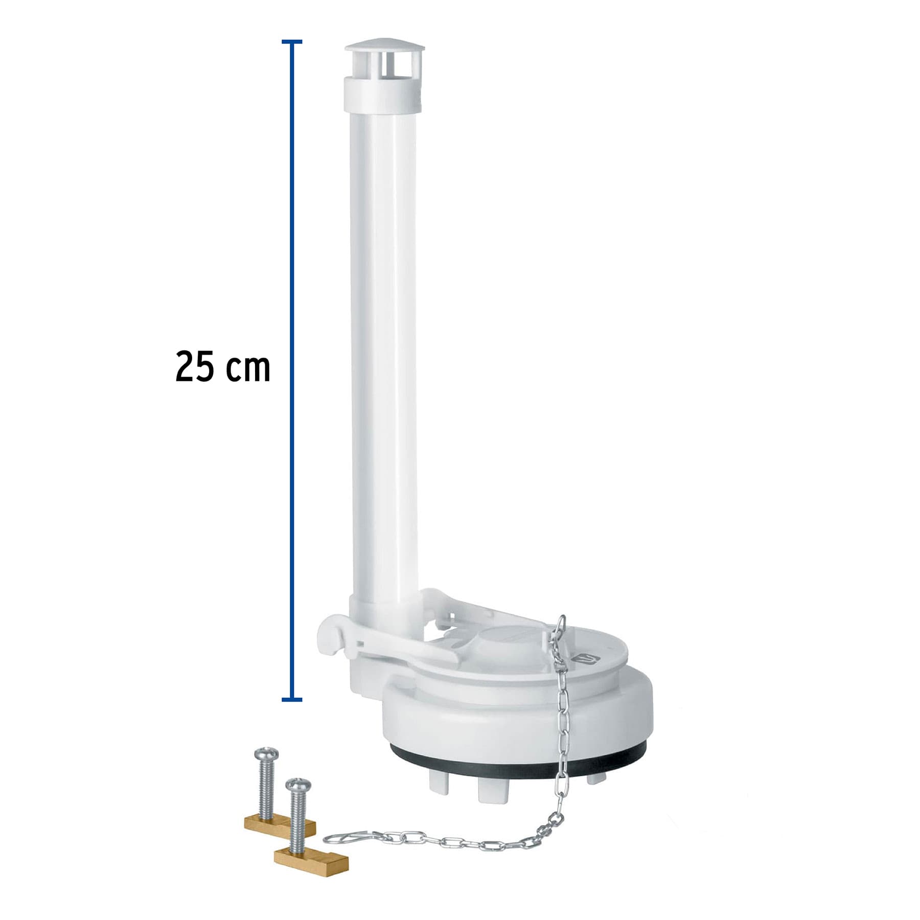 Válvula de descarga 3" para WC de 1 pza, cadena inox, FOSET