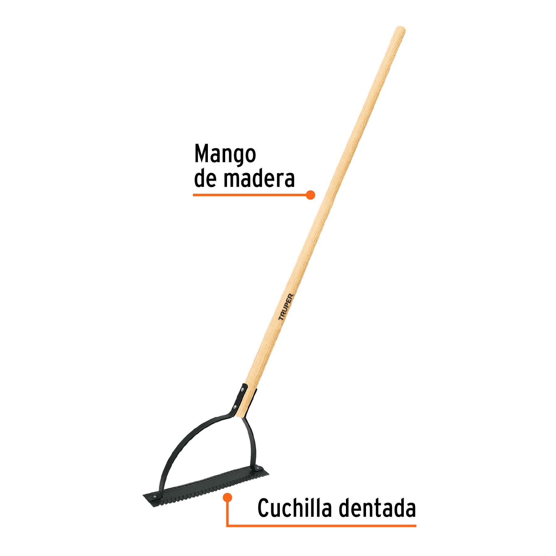 Cortador de maleza, mango de madera 30", TRUPER