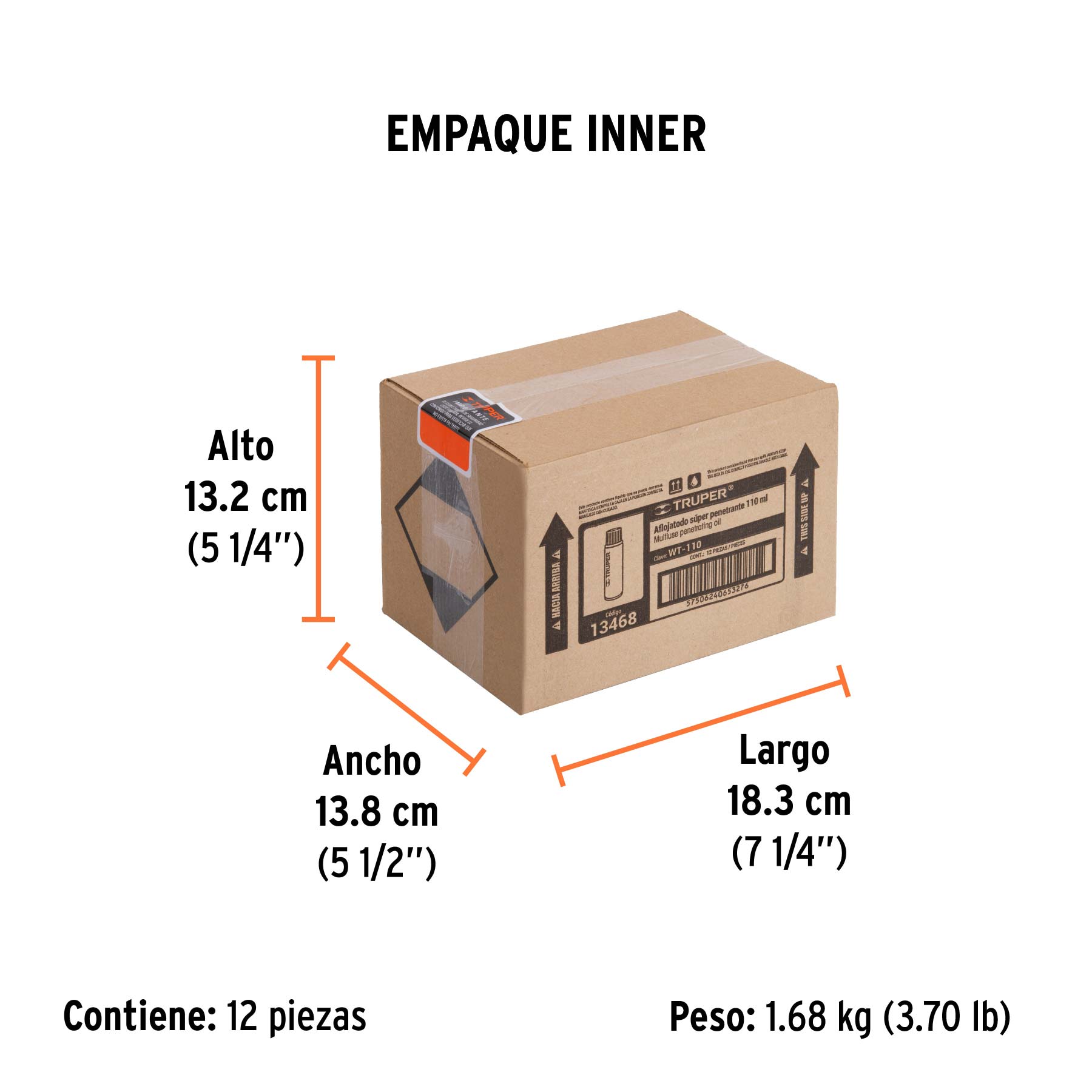Lubricante multiusos en aerosol, 110ml (4oz), TRUPER - Empaque