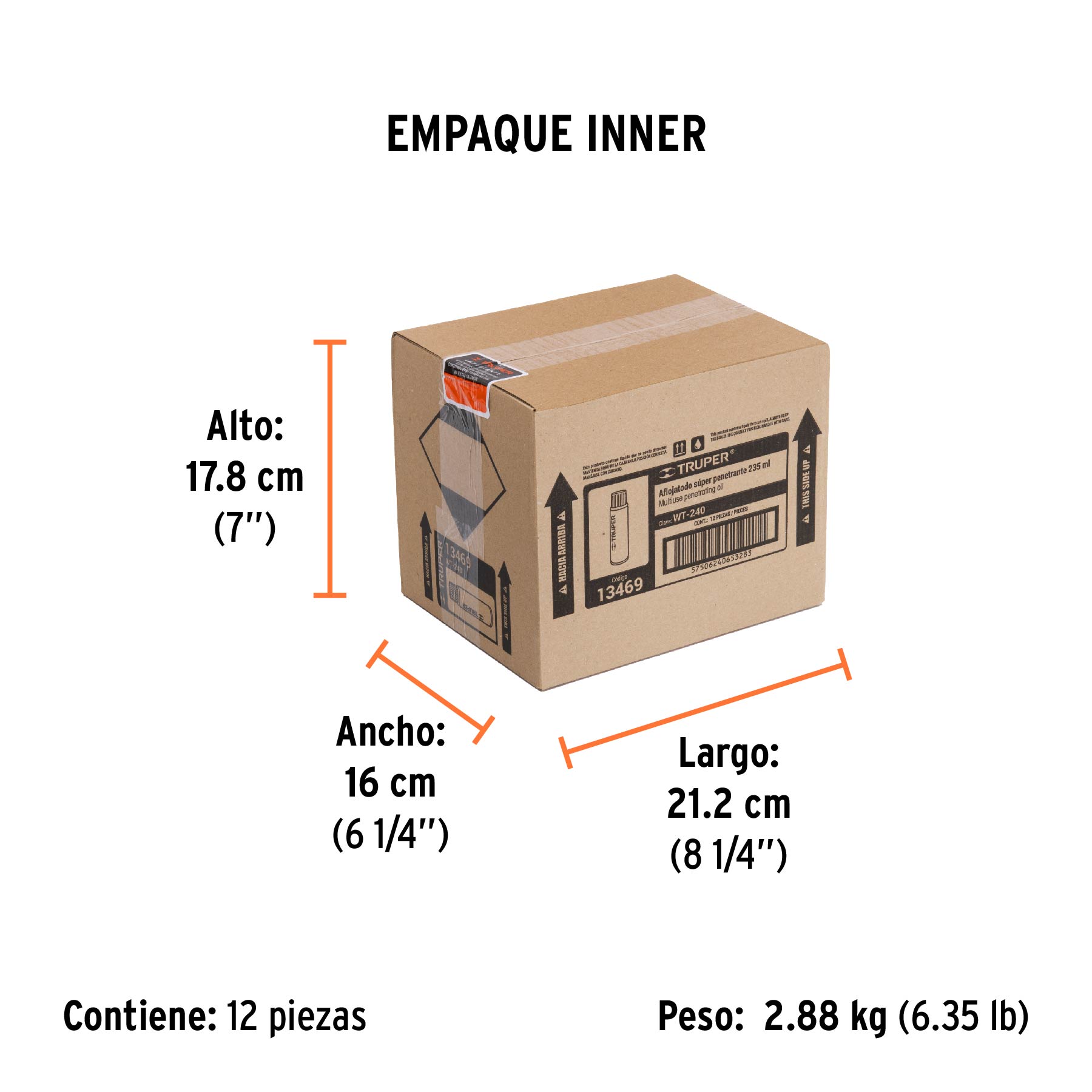 Lubricante multiusos en aerosol, 235ml (8oz), TRUPER - Empaque