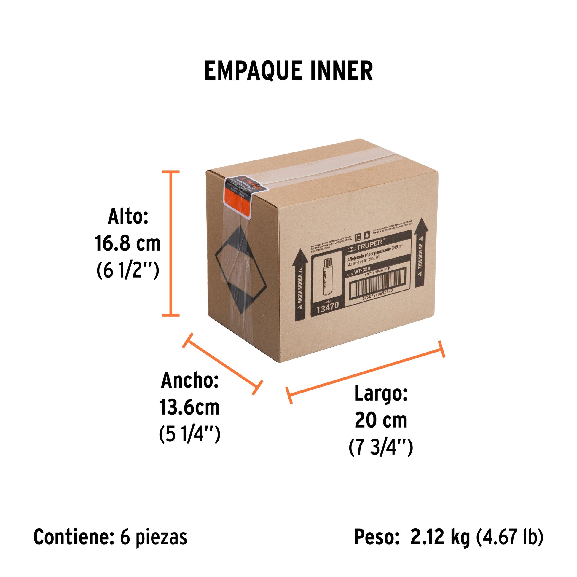Lubricante multiusos en aerosol, 345ml (12oz), TRUPER - Empaque