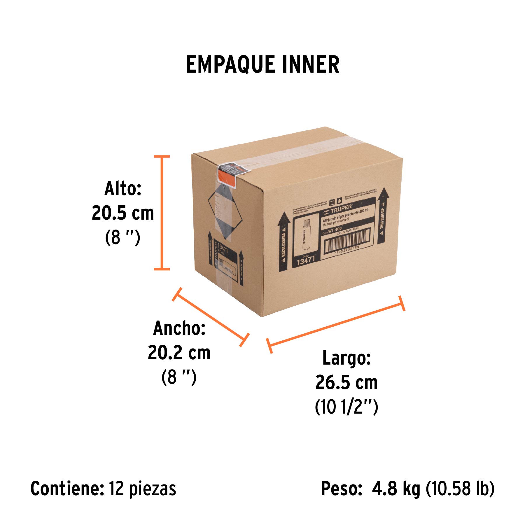 Lubricante multiusos en aerosol, 400ml (14oz), TRUPER - Empaque