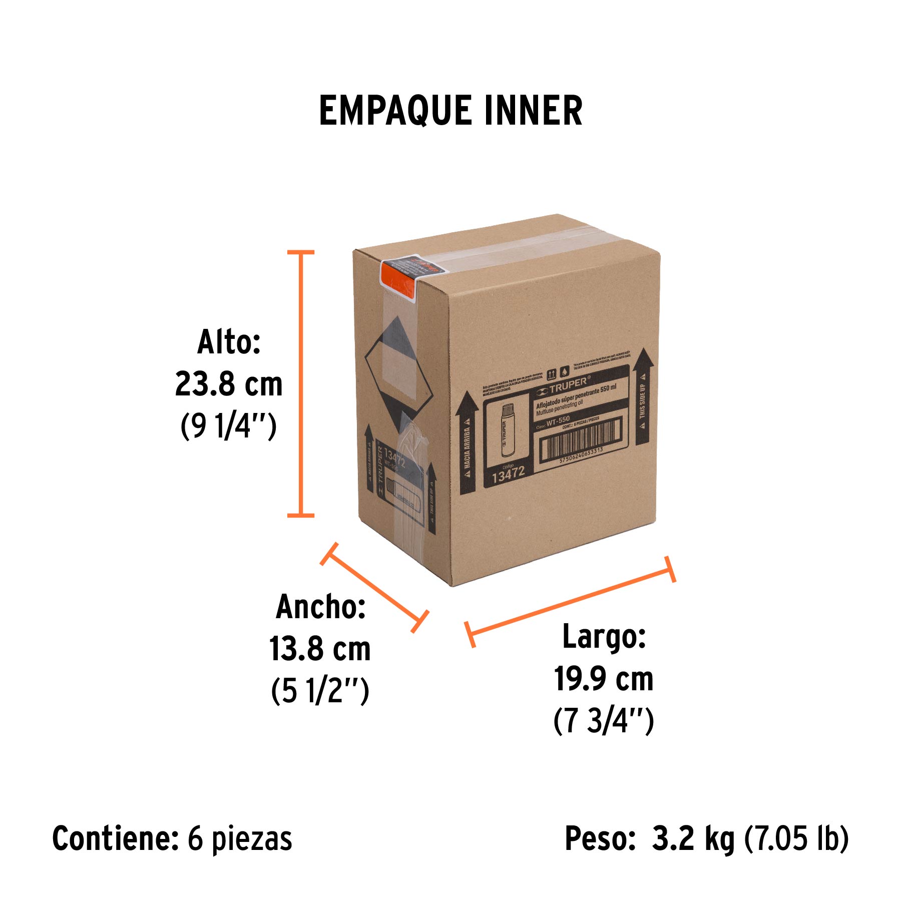 Lubricante multiusos en aerosol, 550ml (19oz), TRUPER - Empaque