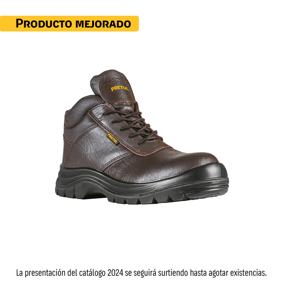 Bota de seguridad café, 24, casquillo de composite, PRETUL