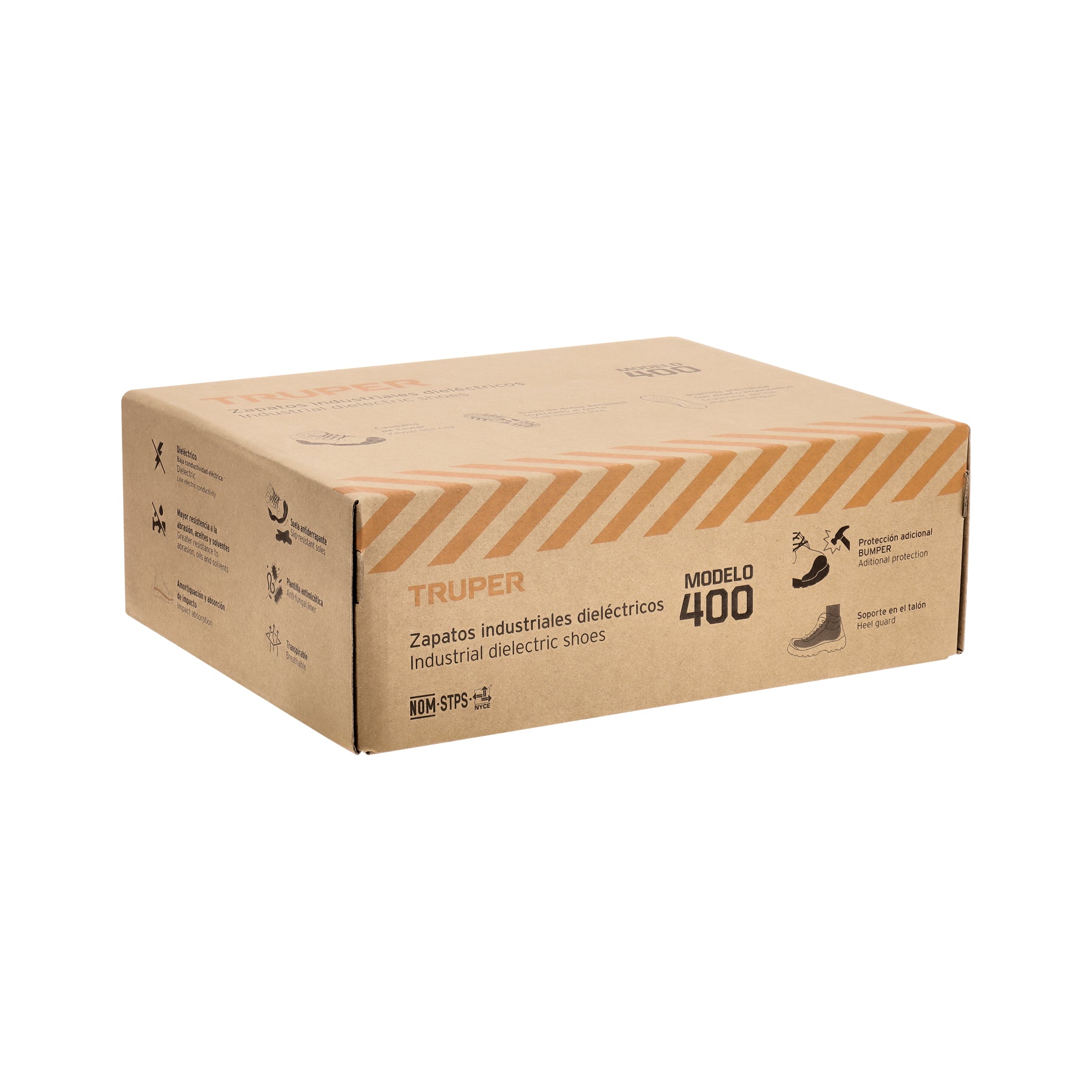 Bota de seguridad café, 27 casquillo de aramida, TRUPER
